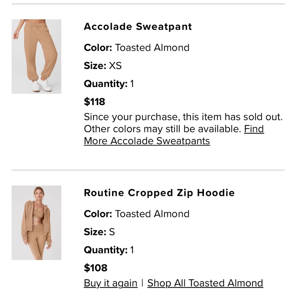 alo yoga set